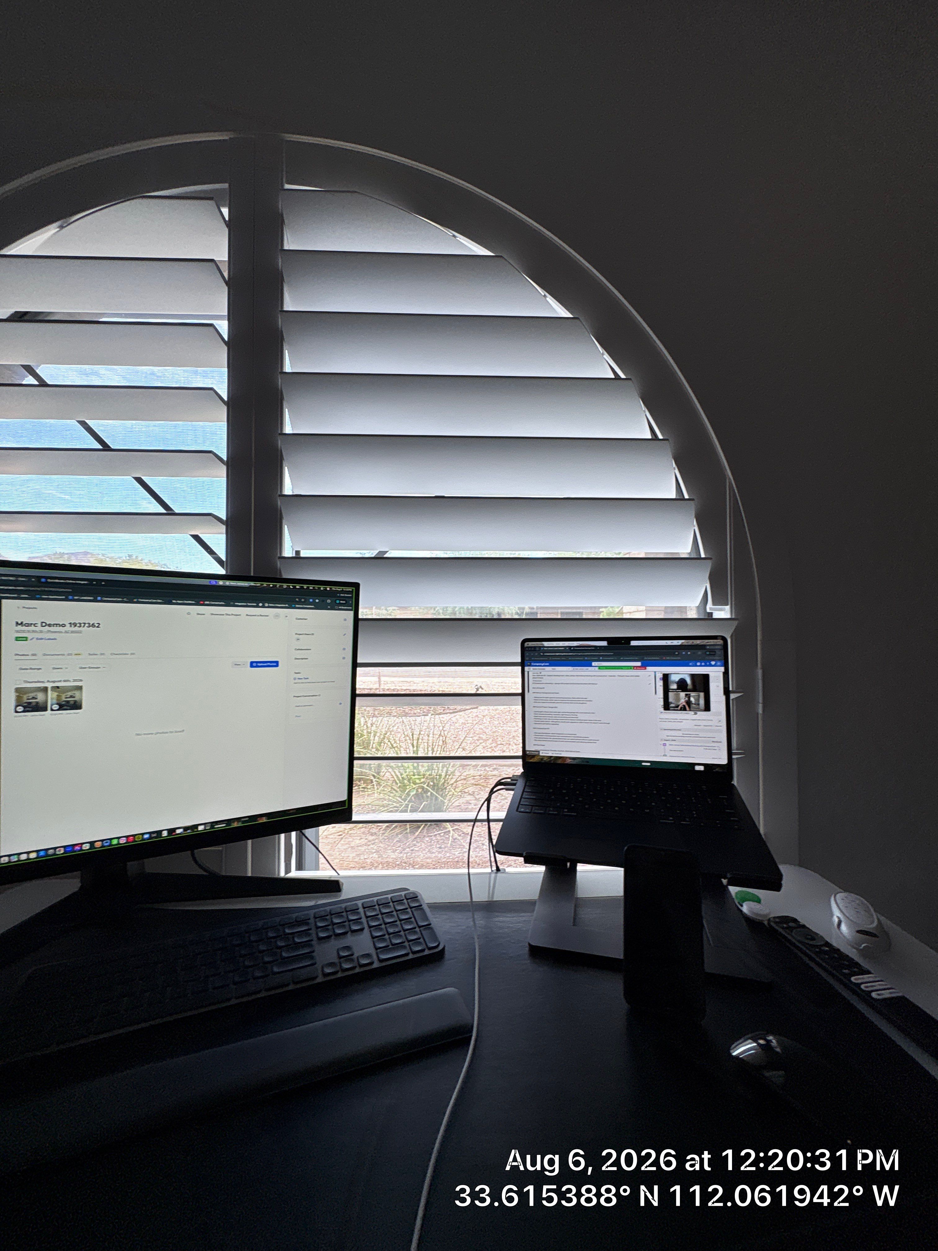 Modern Home Office Remodel with Custom Accent Wall in Phoenix by CompanyCam Sales Demo