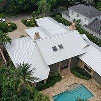 .032 Aluminum 1.5" Mechanical Seam Regal White  by Total Roofing System The Metal Roof Experts