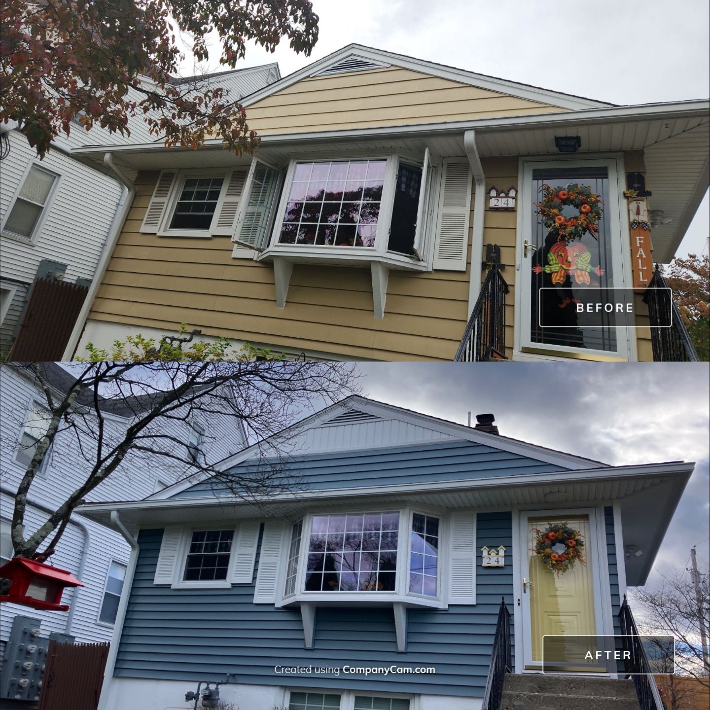 Beautiful Siding update with Cert. Monogram D/4 x 12'6" Clapboard, Wedgewood Blue by DiGiorgi Roofing and Siding Inc