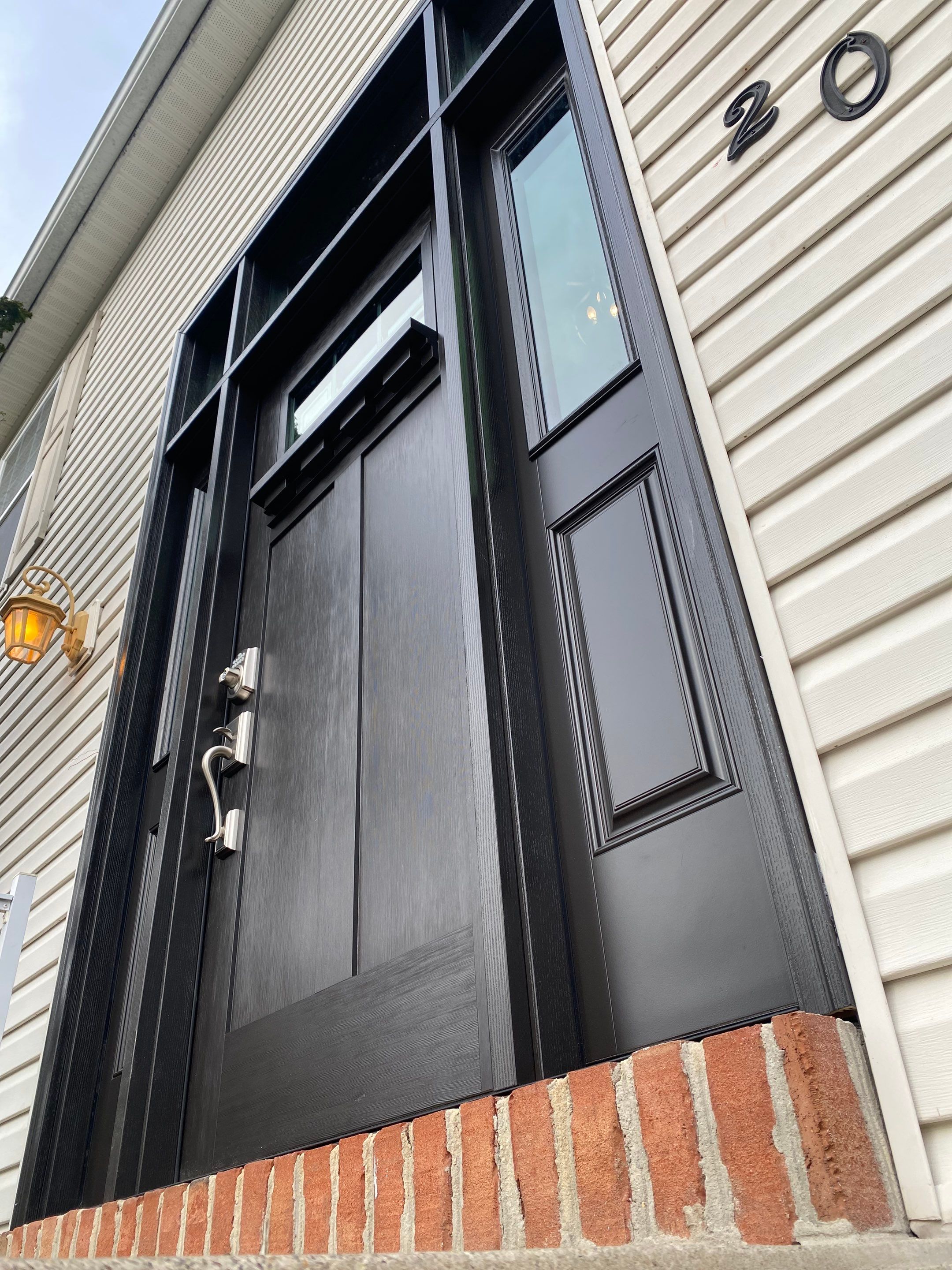"🚪✨ Out with the old, in with the bold! Esh Builders just upgraded another customer's home to a custom Signet Entry Door by Provia MFG, blending style and durability right at your doorstep. #NewBeginnings #EshBuilders #HomeSweetHome 🏡💖" by Esh Builders