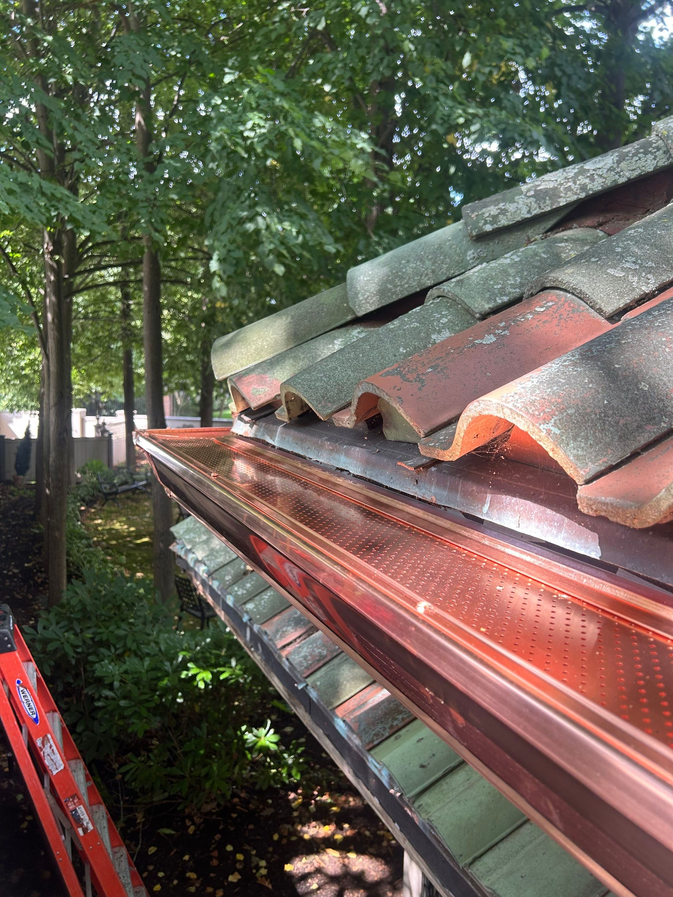 Gutter Installation using 6" K-Style Copper Gutter by Gutter Pro Enterprises