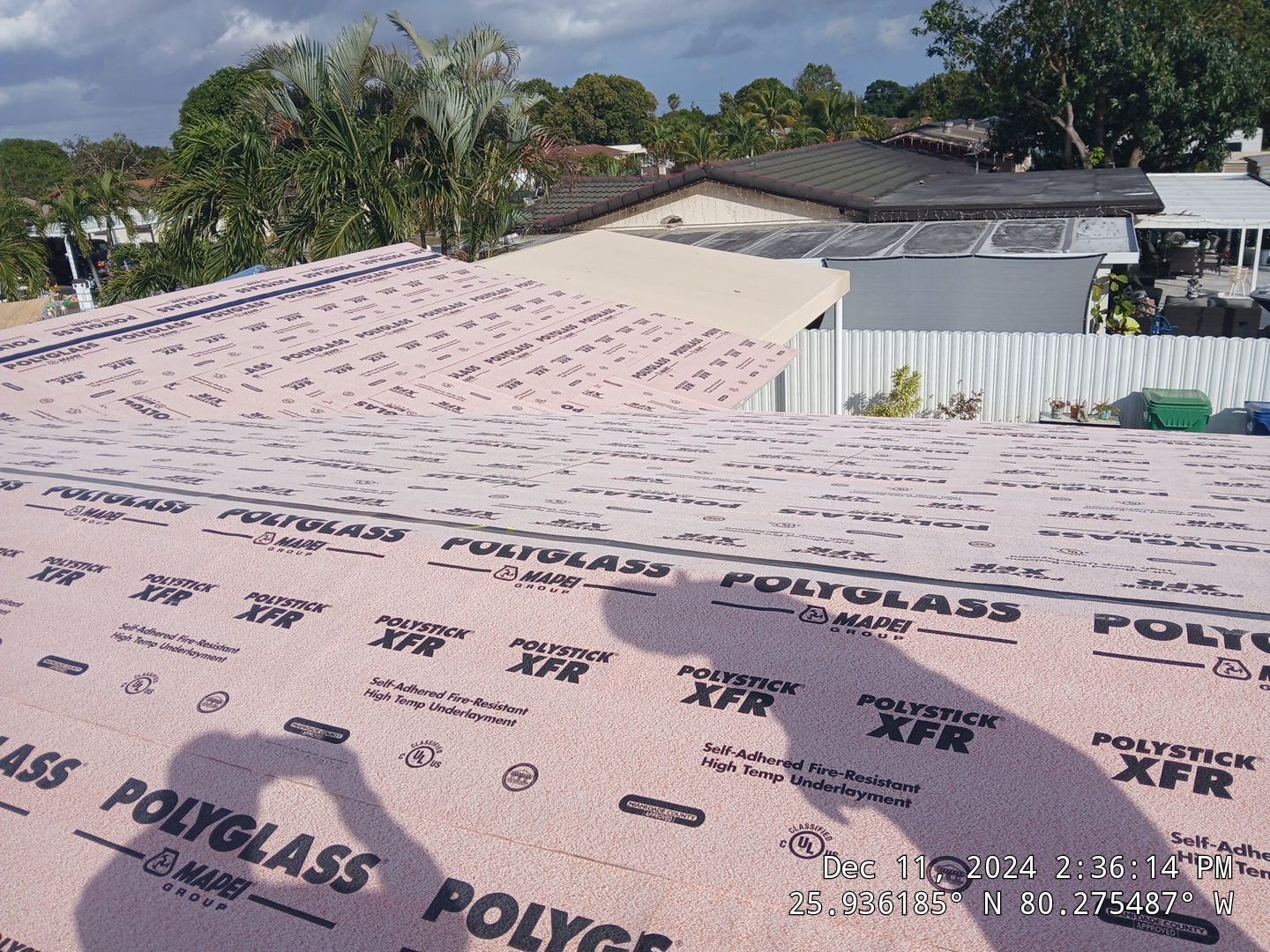 RESIDENTAL METAL REROOF 24 GUAGE DOVE GRAY 1-1/2" MECHANICAL SEAM METAL POLYGLASS POLYSTICK XFR by Earl W. Johnston Roofing 