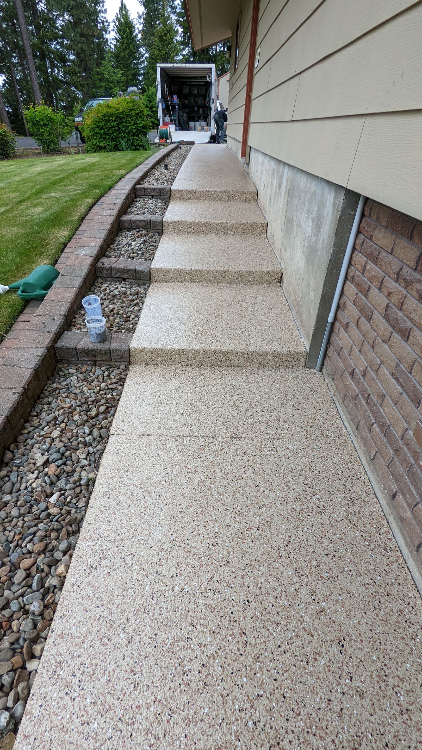 Patio Transformation using Pecan by Croc Coatings, LLC