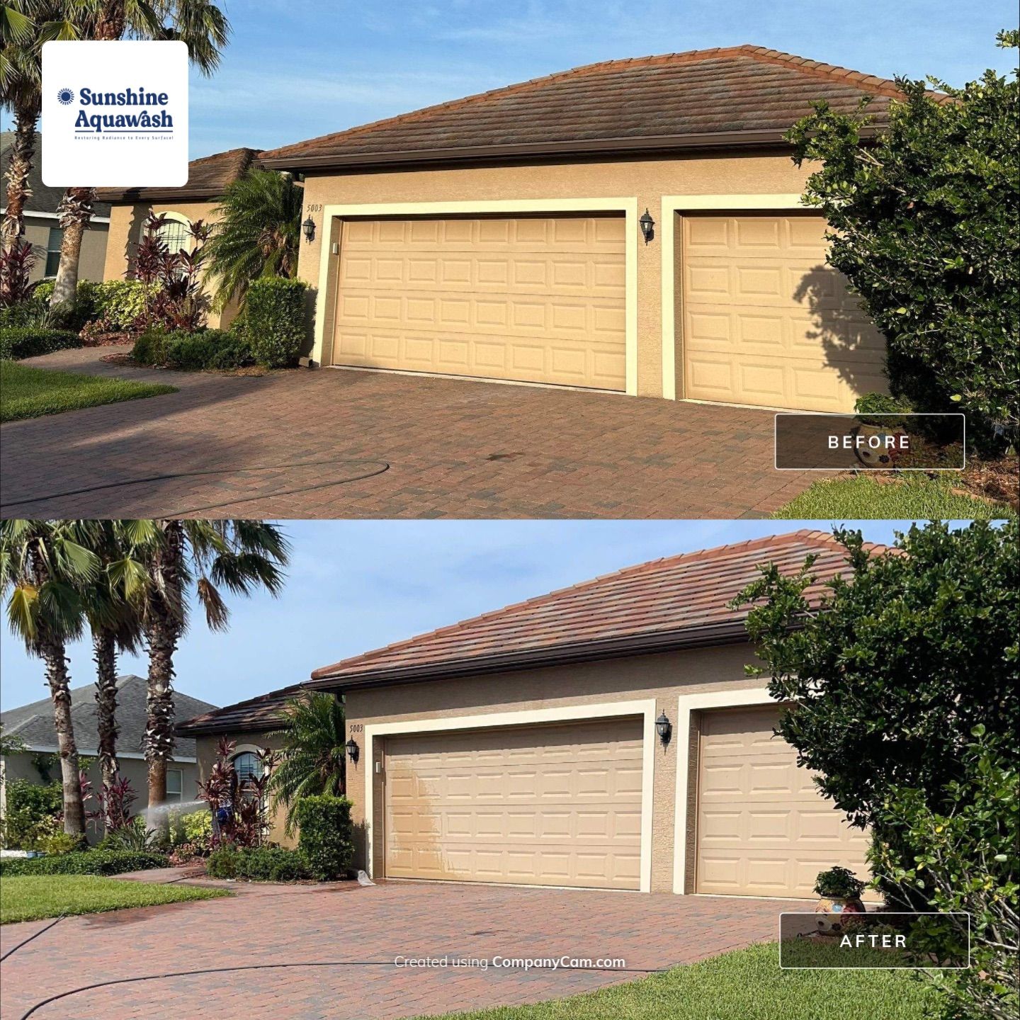 🏡 Tile Roof Cleaning – Gamble Creek Estates, Parrish, FL by Sunshine AquaWash