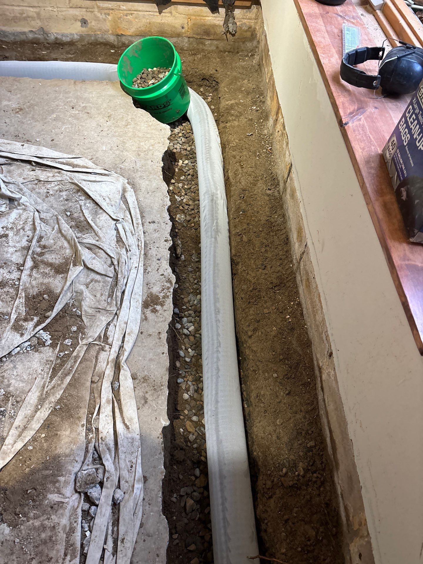 Completing the Connection for Lisa's Drain Tile System by Waterproofing Northeast