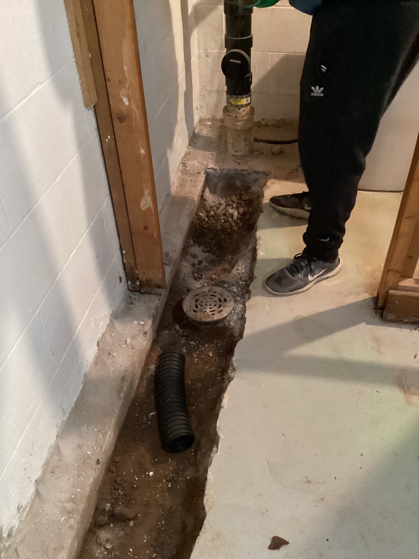 Drain tile in Woodbury by Waterproofing Northeast