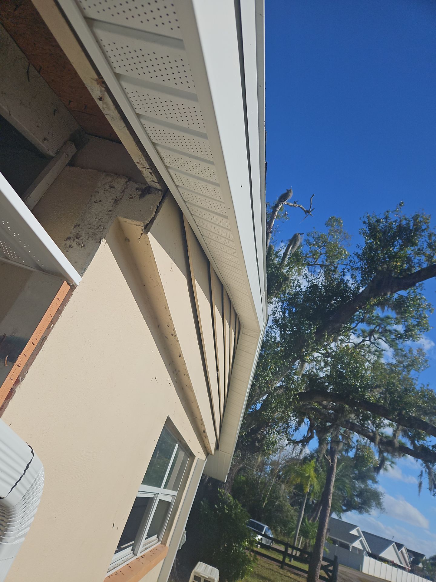 Soffit and Fascia Installation and Smooth Box Gutters and Downspouts in Sarasota FL by Gutter Professors