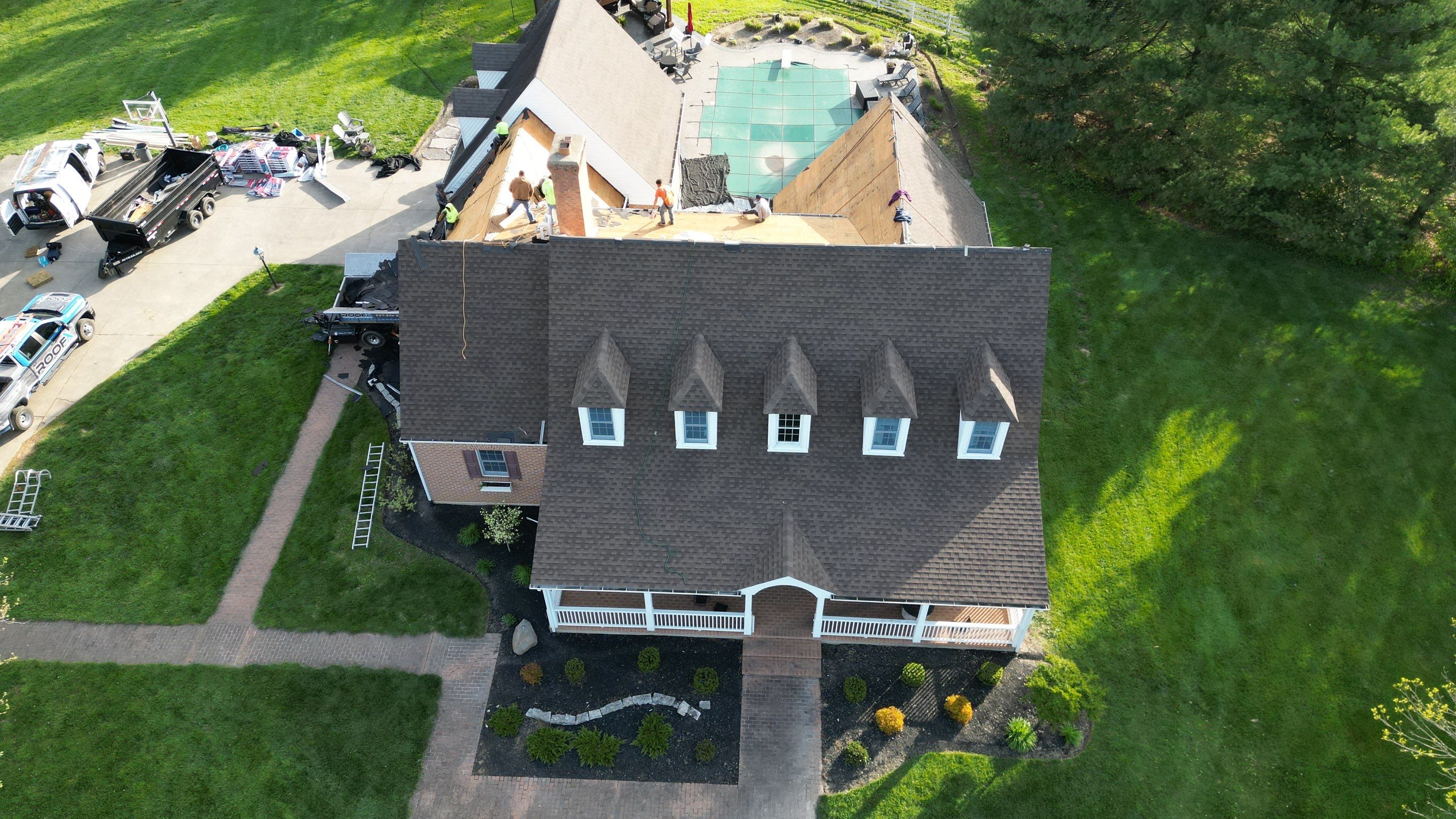 Residential Roofing Installation using Timberline HDZ Shingles - Barkwood by RoofX 