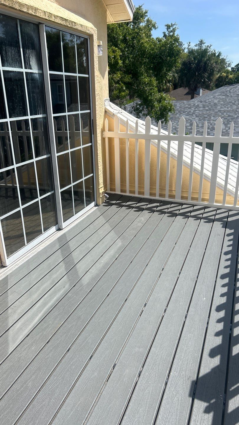 Clam Shell Trex- Built in Balcony by Durabilis Roofing INC