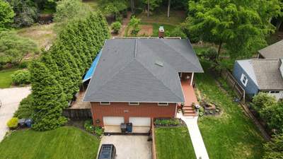 Residential Roofing Installation using GAF Timberline HDZ Charcoal