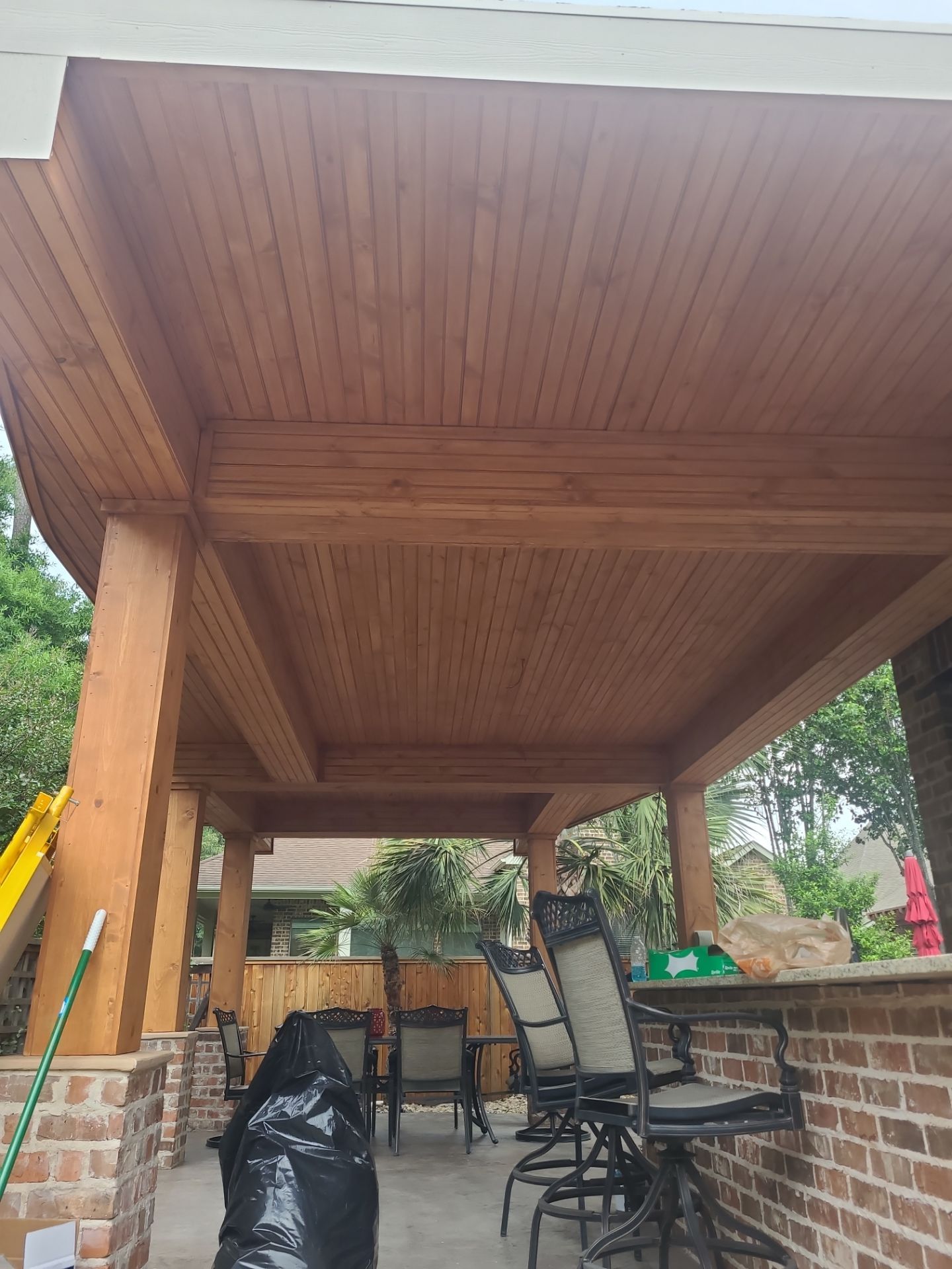 Covered Patio Remodel in The Woodlands by SophAlx LLC