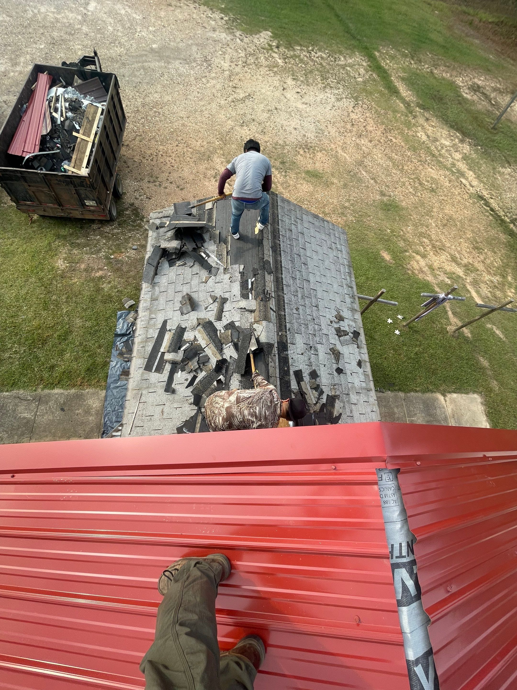 Residential Metal Roof Replacement using Reed's Metals: 26 GA. Colored Residential Metal Panels (Barn Red) by Hostetler Roofing