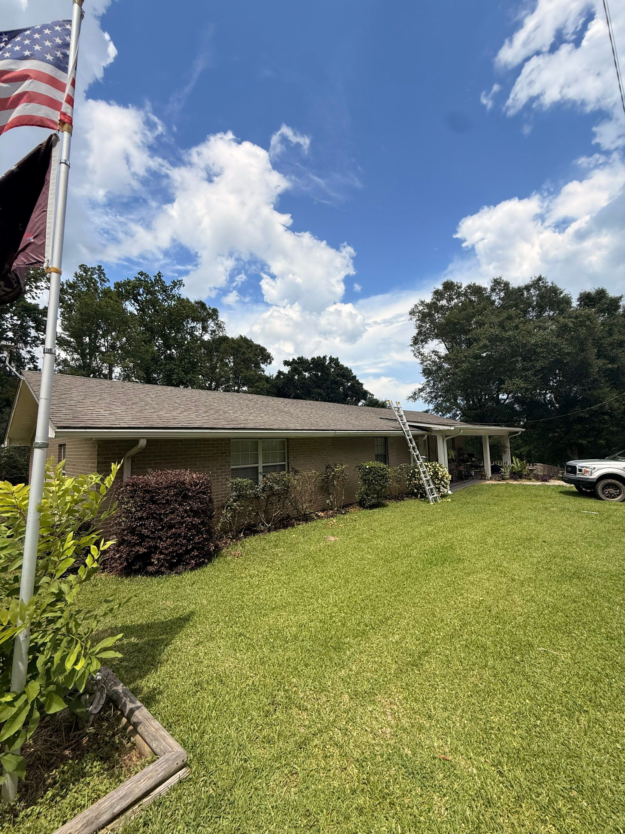 GAF HDZ Barkwood Shingle Roof Replacement - Poplarville, MS by Frontline Roofing
