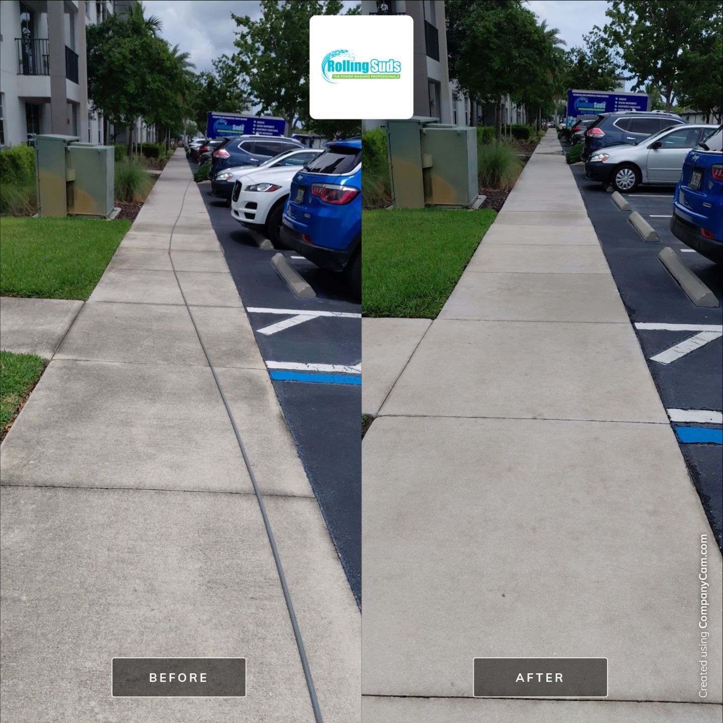 Apartment Flat Work by Rolling Suds Power Washing of Naples - Fort Myers