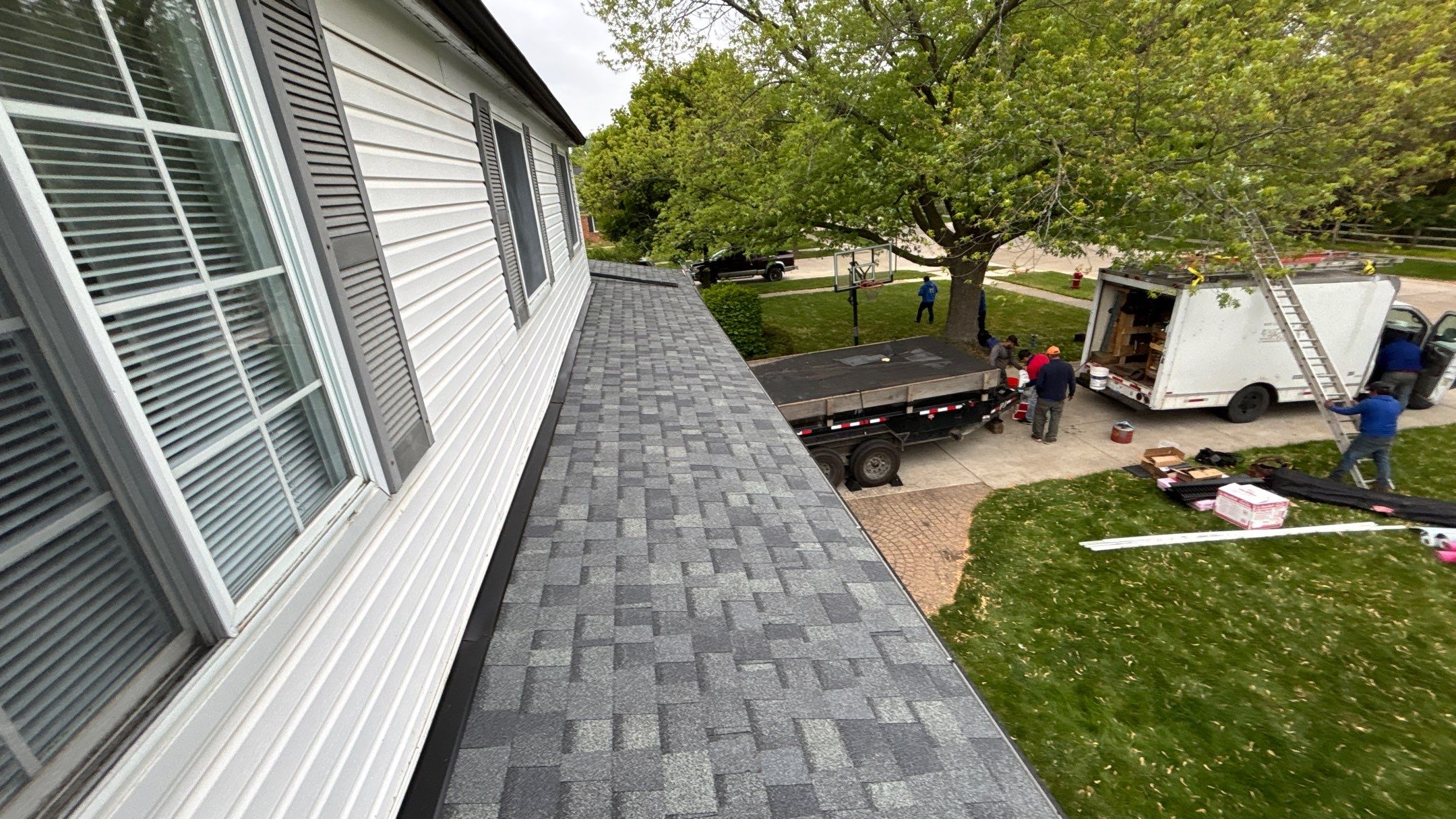 Roof Replacement using Owens Corning Estate Gray by 180 Contractors