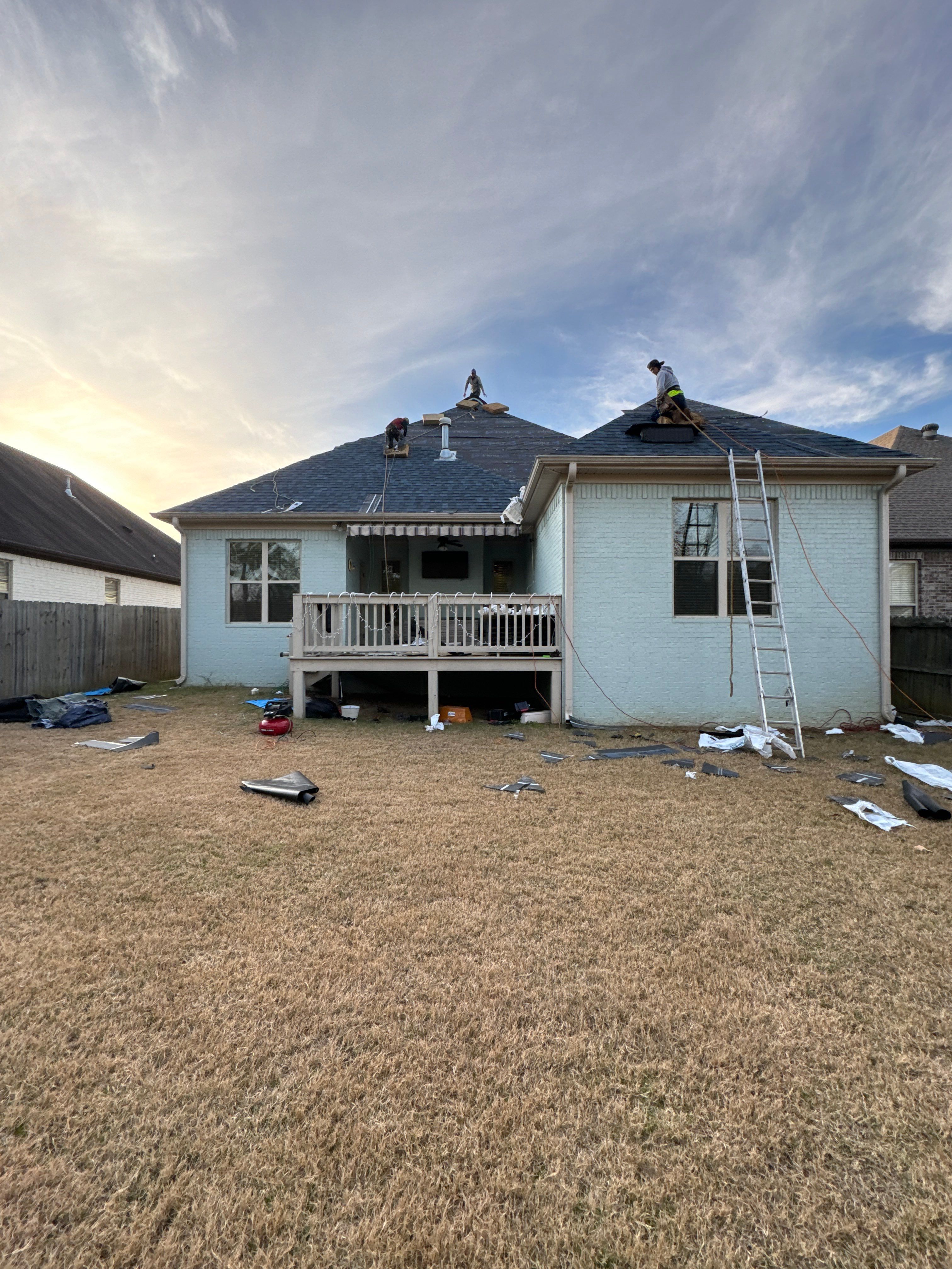Residential Roofing Installation using IKO Nordic Atlantic Blue by Ringer Roofing, LLC.