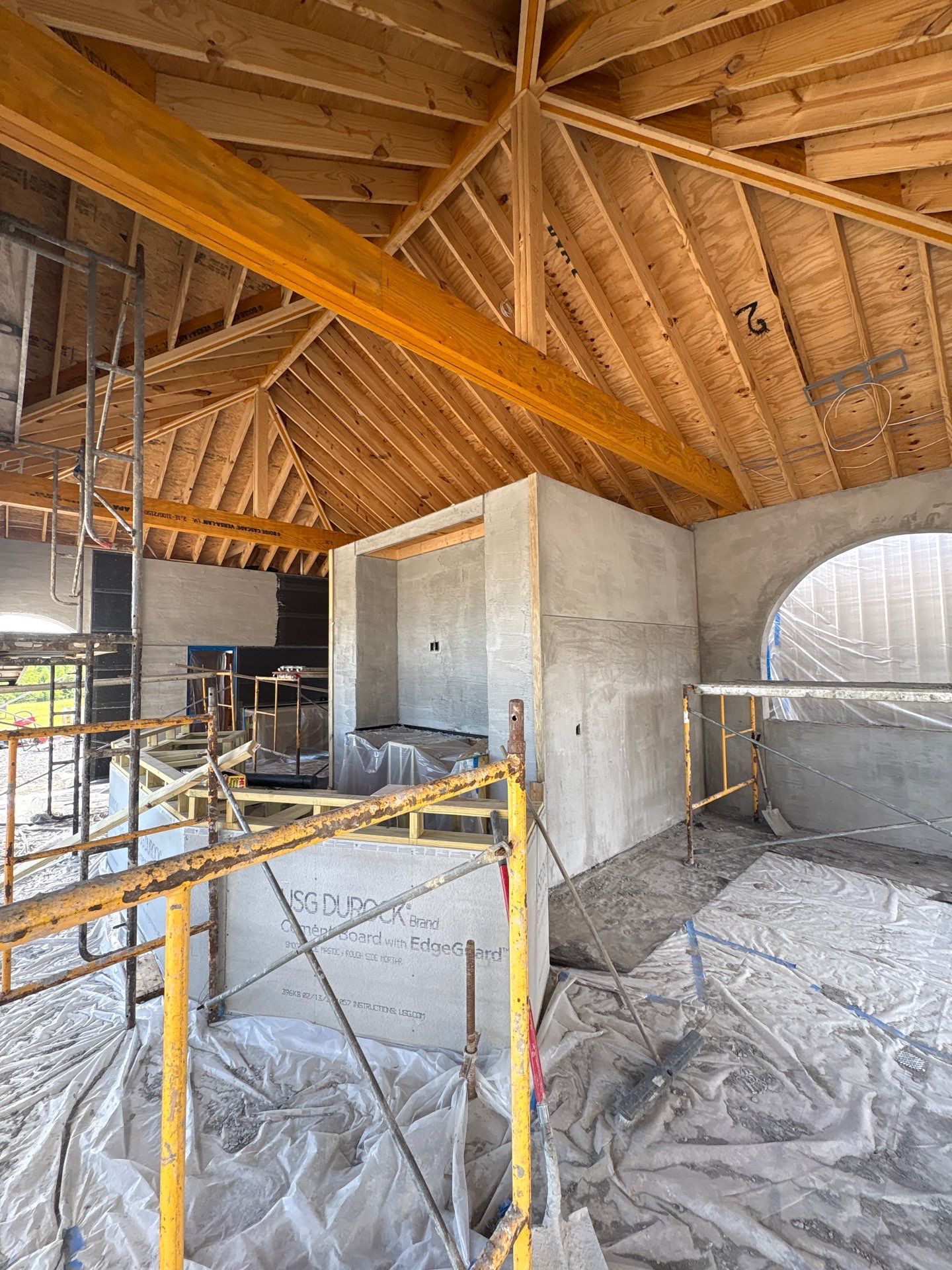 Custom Stucco Pool House and Pavilion Construction in Cross Plains by U.S. Exterior Solutions