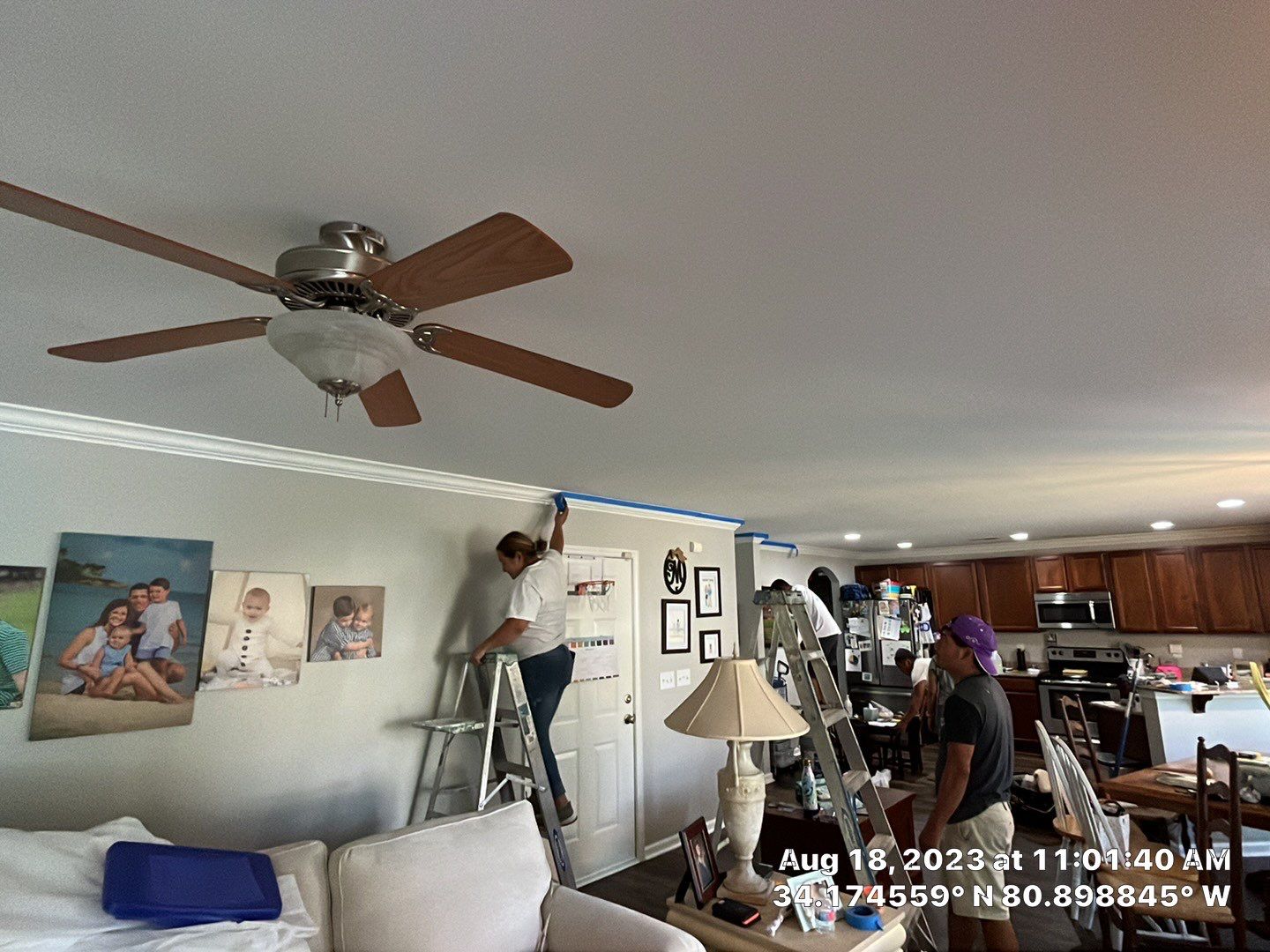 Full Ceiling Repair and Repaint by Thompson Industrial