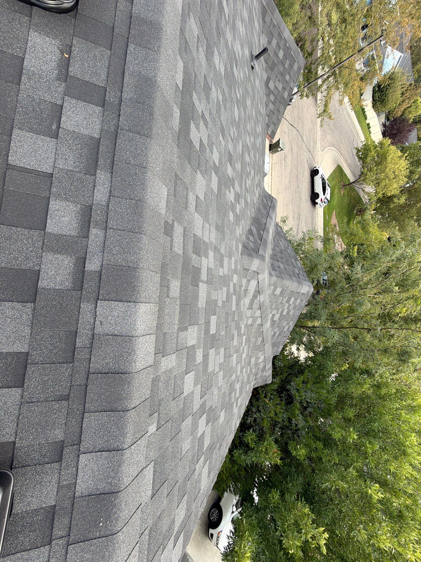 Residential Roof Replacement in Meridian Featuring Charcoal Architectural Shingles by Olive Roofing