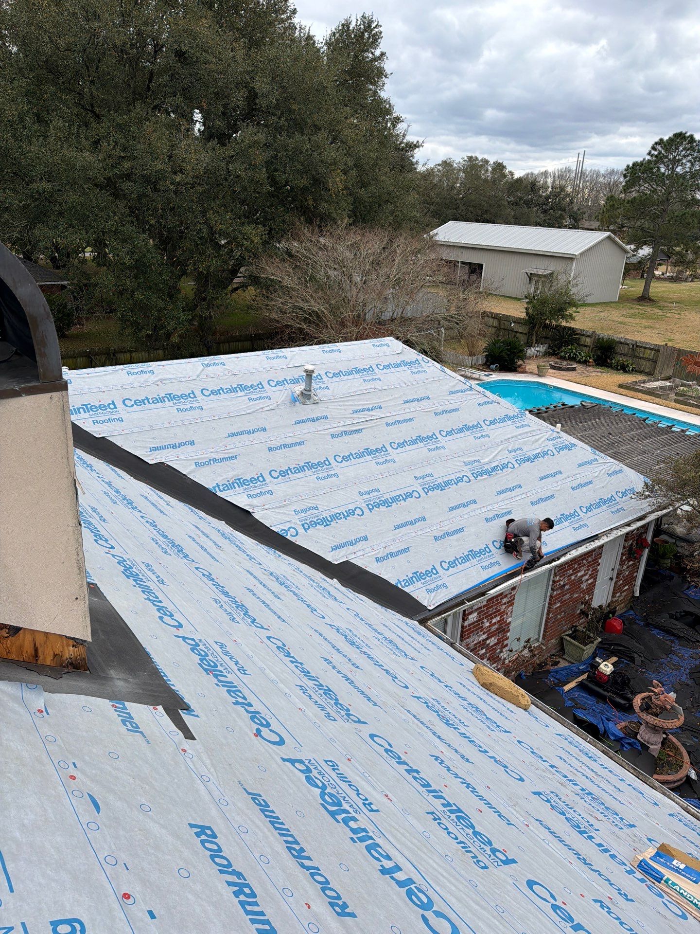 Residential Roofing Installation using Certainteed Landmark Driftwood by Top Team Roofing & Construction