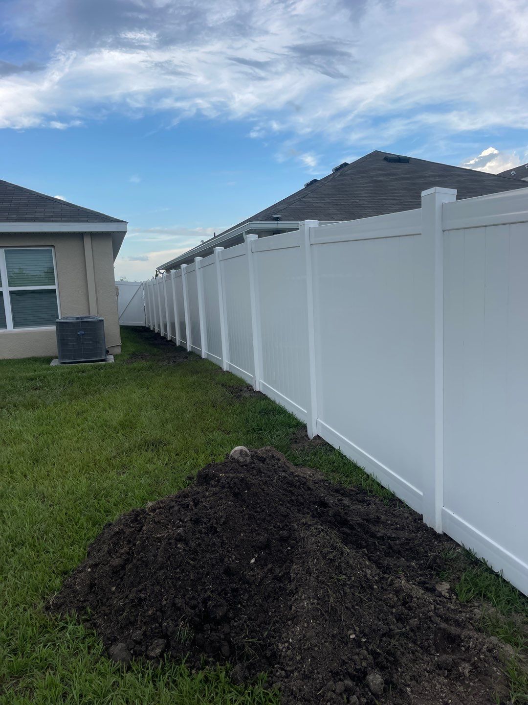 Vinyl Fence Installation using 6ft White Vinyl Picket Fence by Asap fence and gates, LLC