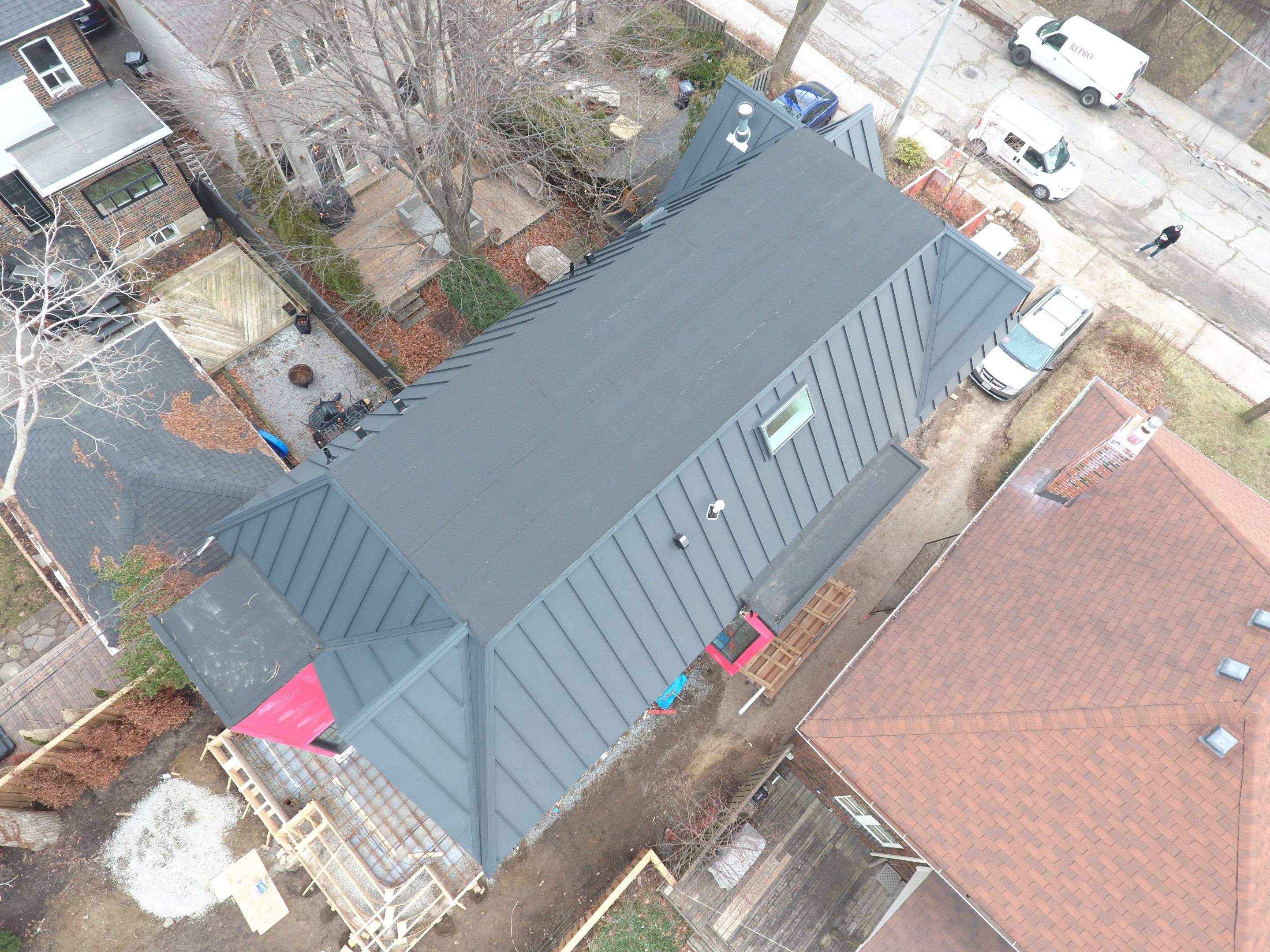 New Home Construction using 24 Ga Standing Seam Metal by Jay Carter Roofing & Sheet Metal