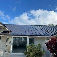 .032 Aluminum 1.5" Mechanical Seam Dark Bronze  by Total Roofing System The Metal Roof Experts
