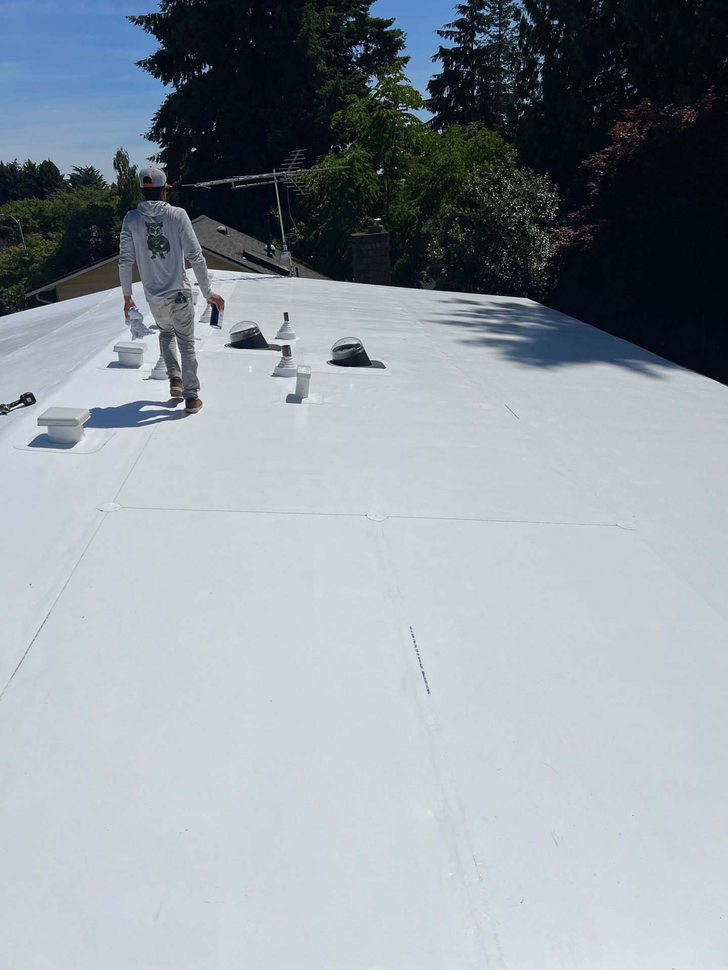 Residential Roofing Installation using TPO Membrane by Roofing Formula LLC