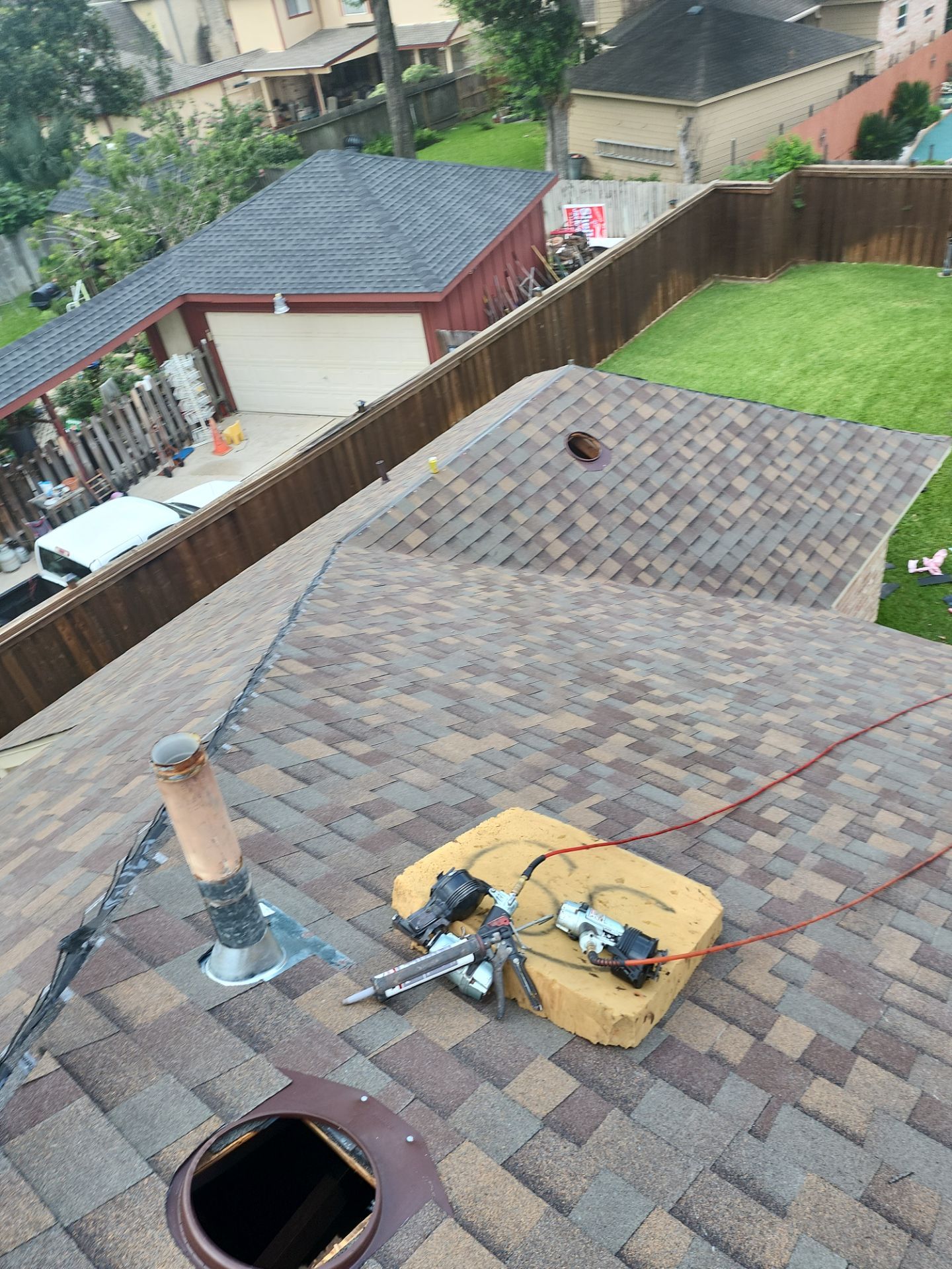 Residential Roofing Installation using Owen's Corning Duration (Lifetime) Shingles by Roof Repair Company