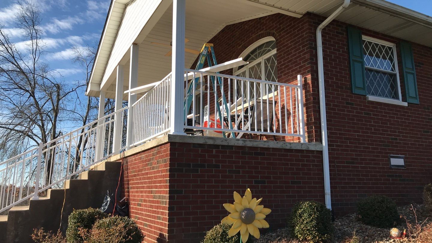 Porch Update using Westbury Aluminum Railing by Secure Construction Company Inc