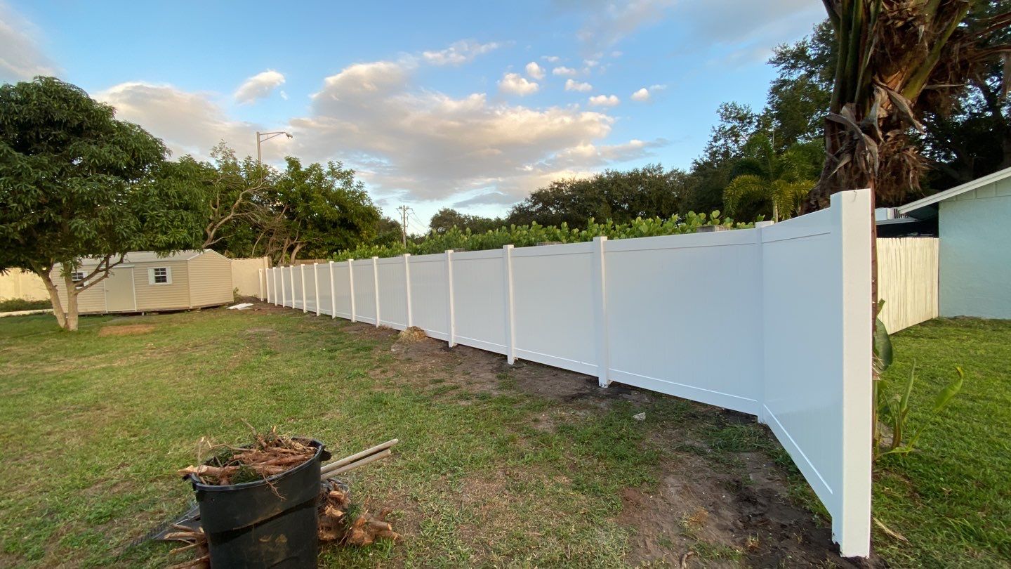 Sarasota, FL White Vinyl Privacy Fence by Asap fence and gates, LLC