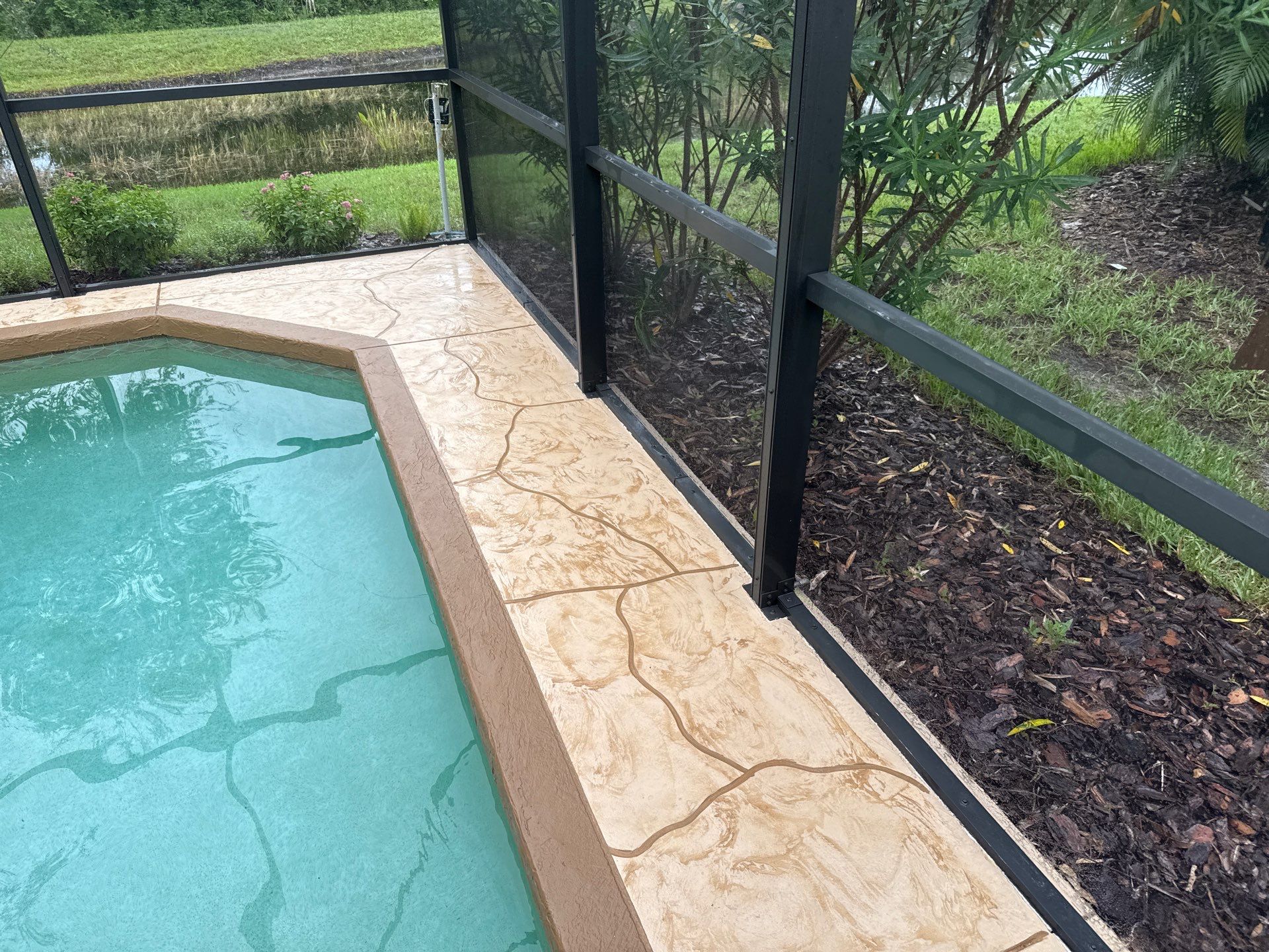 Painted Pool Deck, Screen Enclosure & Outdoor Furniture Cleaning – Tara Community, Bradenton, FL by Sunshine AquaWash