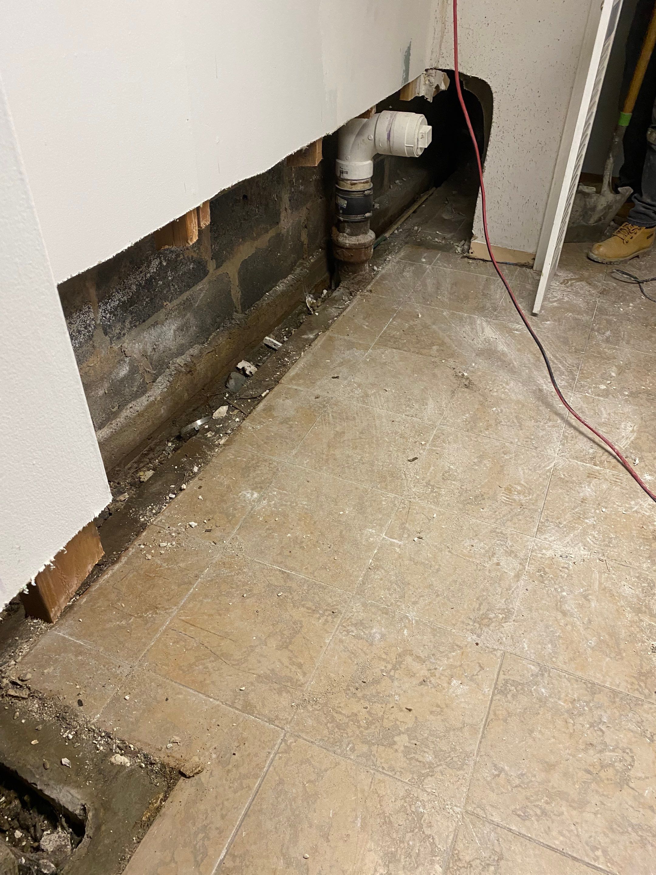 Interior French Drain Job in Bayonne, NJ by Pure Service Pro, LLC 
