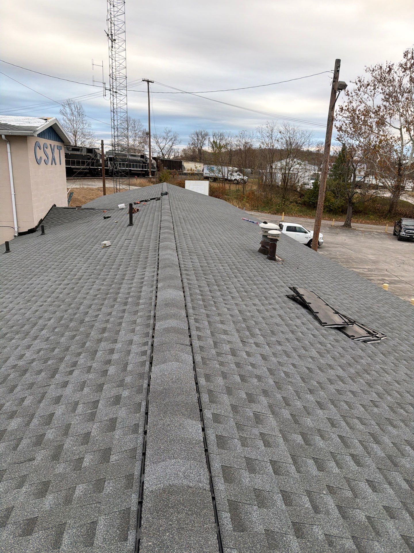 Commercial Roofing Installation using GAF Timberline HDZ Pewter Gray by Rainstoppers Roofing