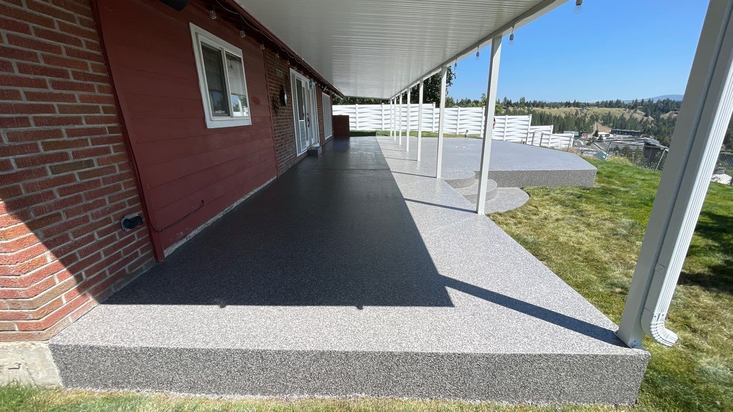 Patio Transformation using Echo 1/4" Chip by Croc Coatings, LLC