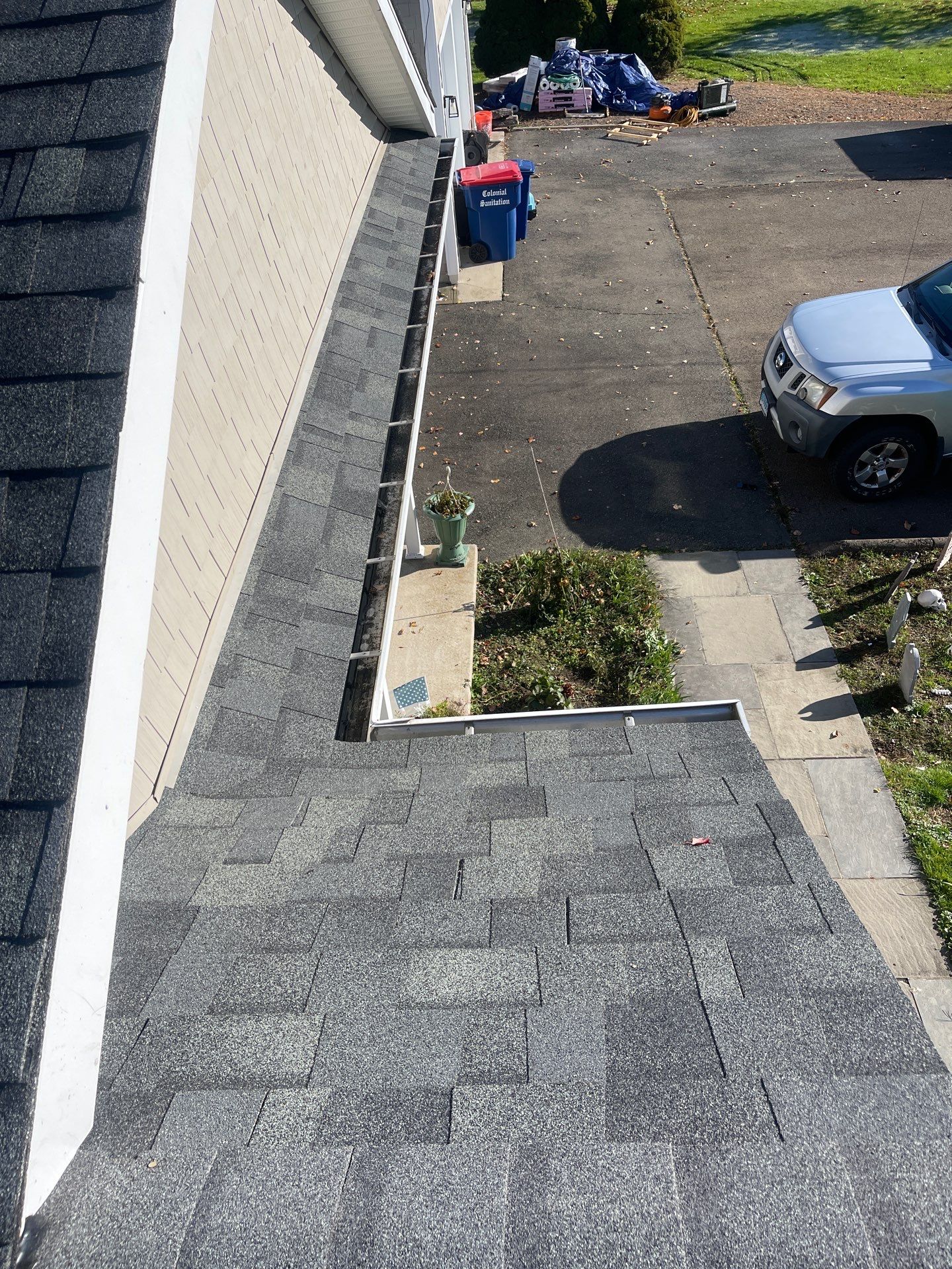 Residential Roofing Installation using Owens Corning TruDefinition Estate Gray by A Plus Exterior