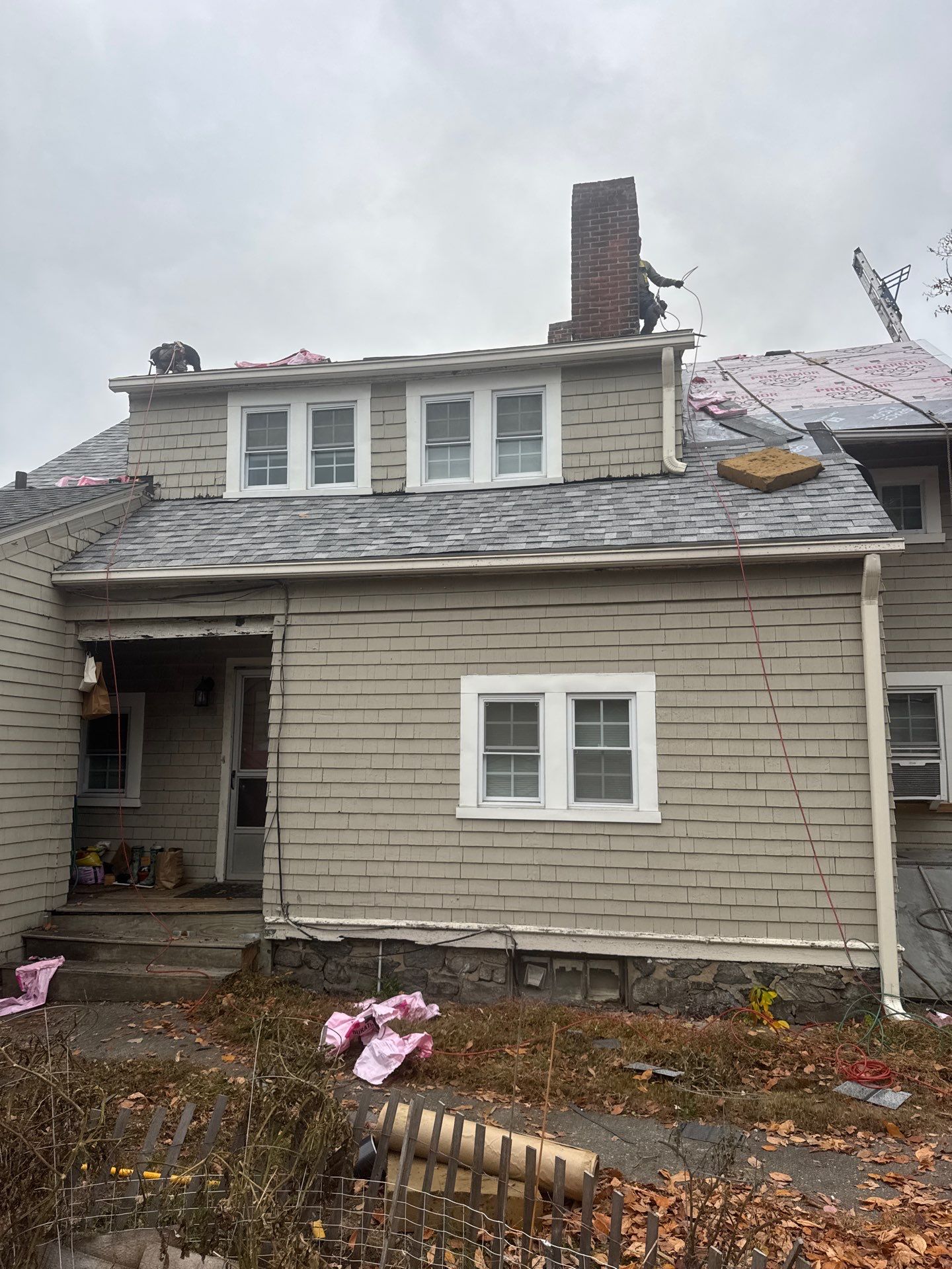 Ayer Church Complete Roof with Code-Compliant Overlay & Dual Chimney Restoration by Mighty Dog Roofing of Greater Middlesex County