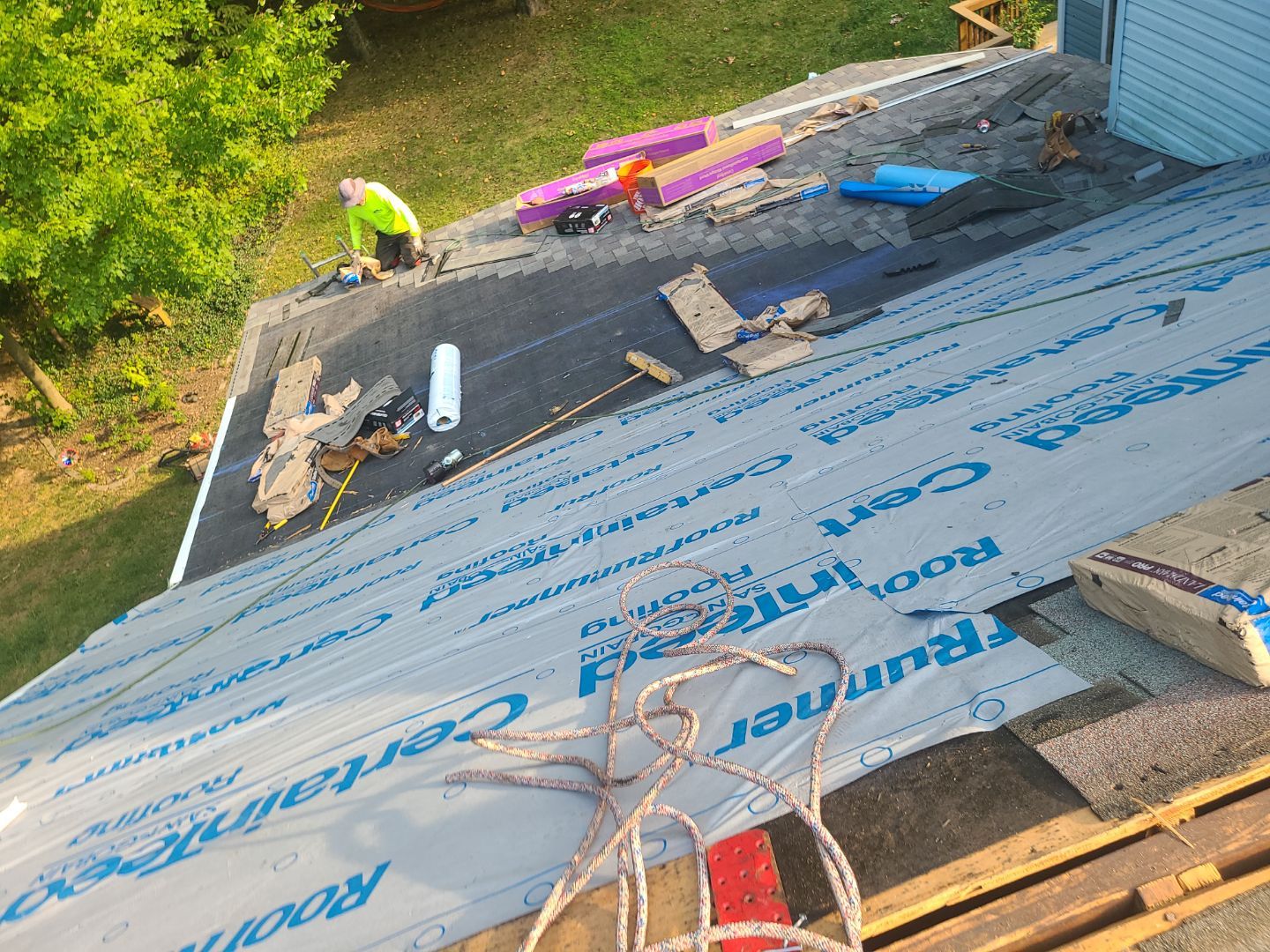 Burke: Residential Roof Replacement with CertainTeed Landmark Pro Designer Shingles in Max Def Driftwood by RM Banning, Inc.