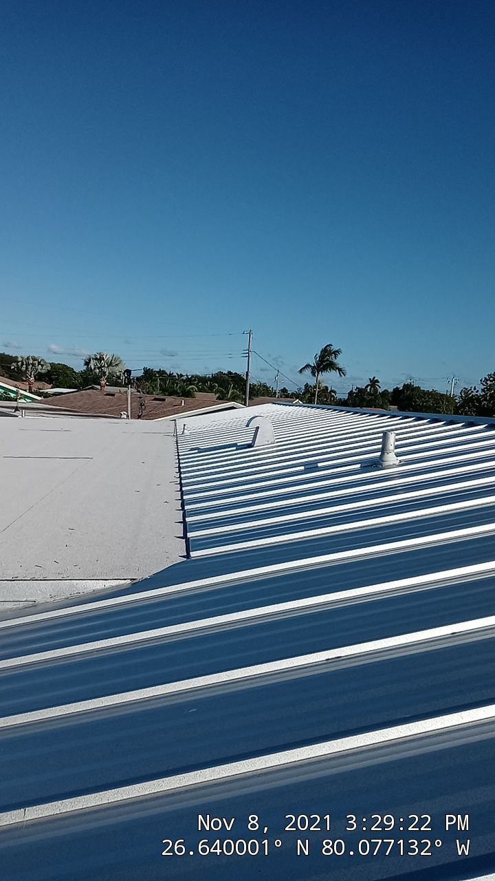 Residential Roofing Installation using 1" Nail strip metal roof by BLUES BROTHERS ROOFING