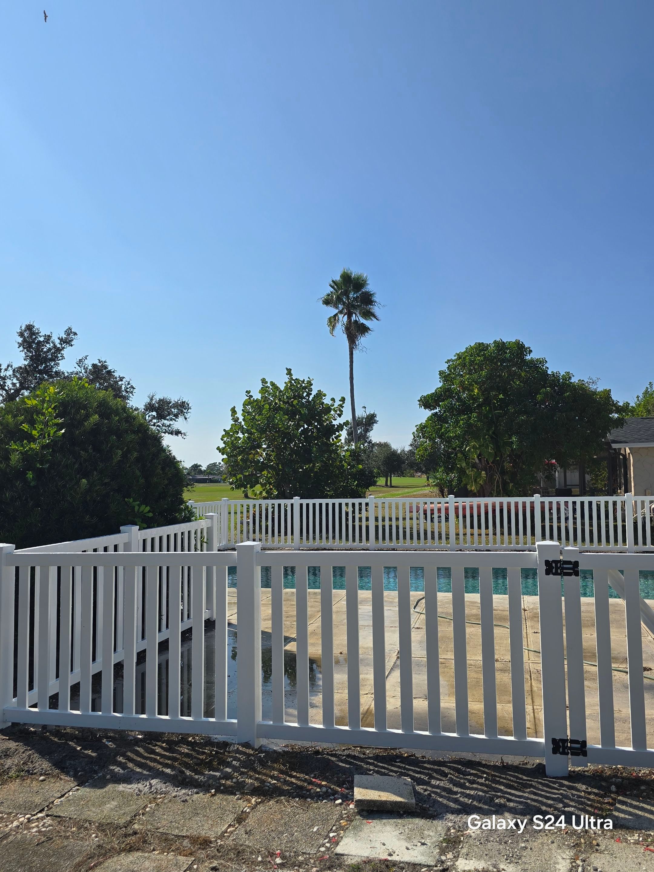 Vinyl Picket Fence for Pool in Port Charlotte by True Fence LLC