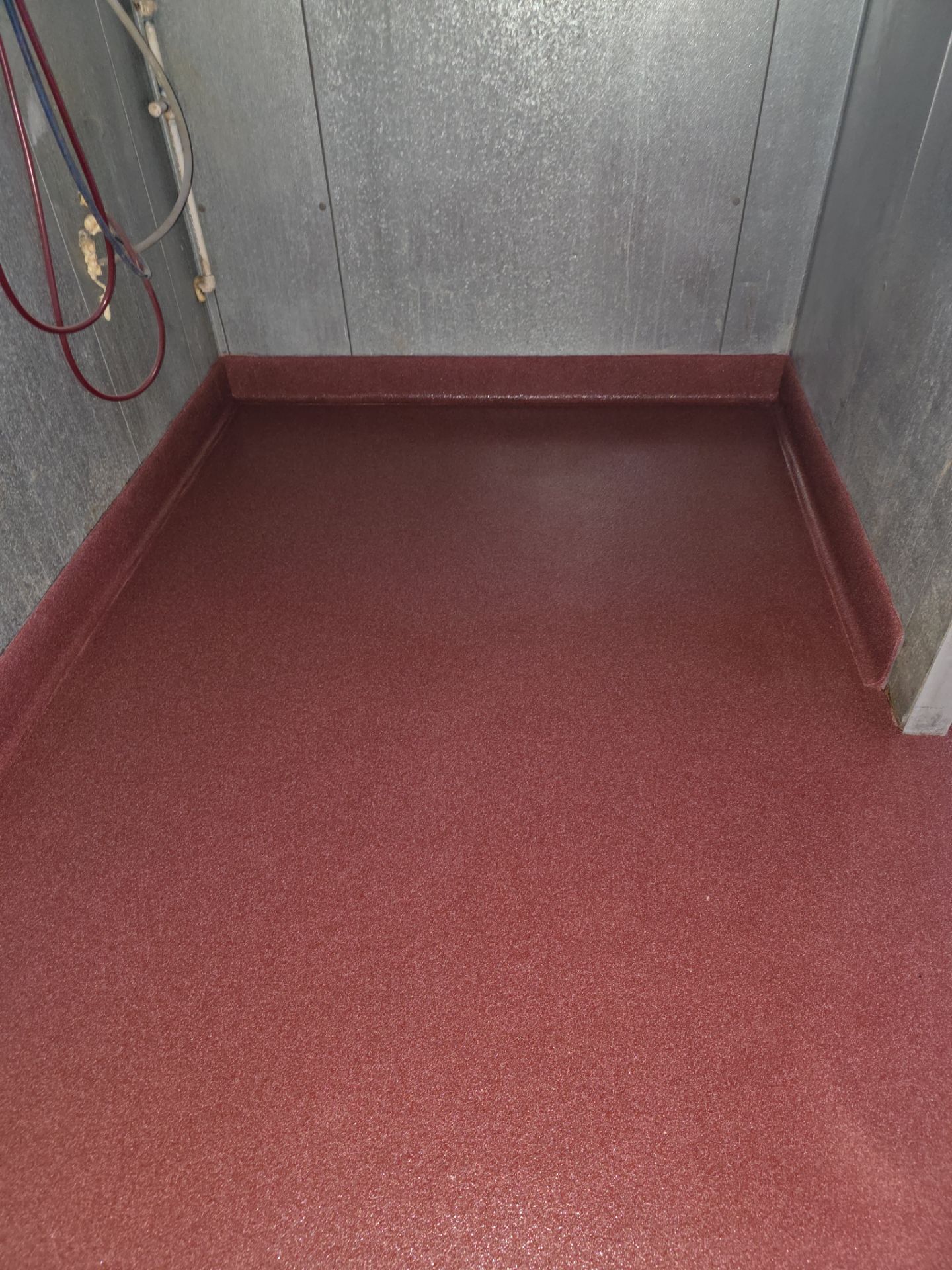 Industrial Red Quartz Polyurea Floor Installation for Atascadero Brewery by MGP Coatings