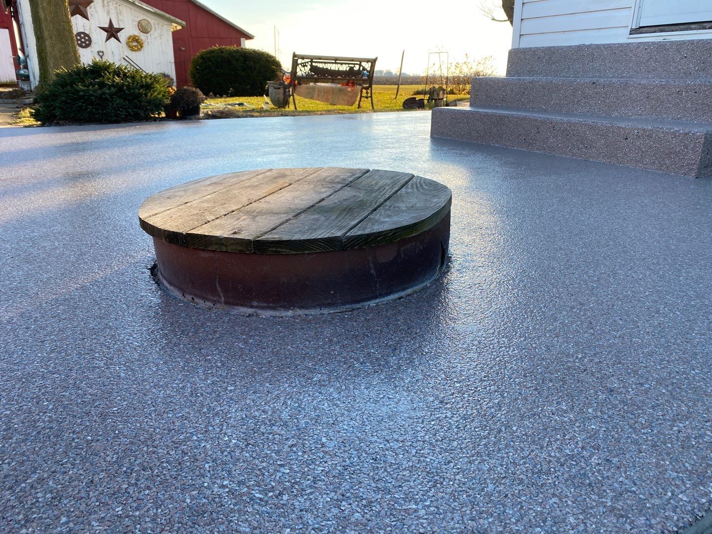 Patio Repair using Fieldstone by Your1DayFloor.com