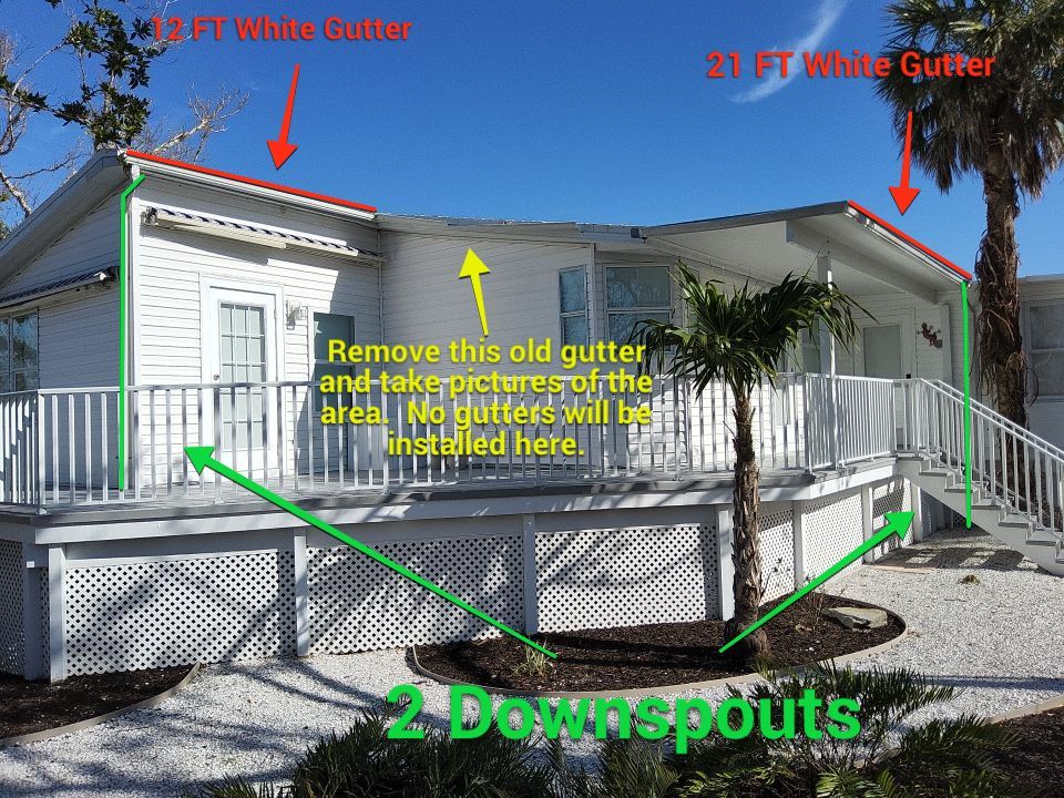 Downspout Installation using Charcoal Grey in Sanibel FL by Gutter Professors