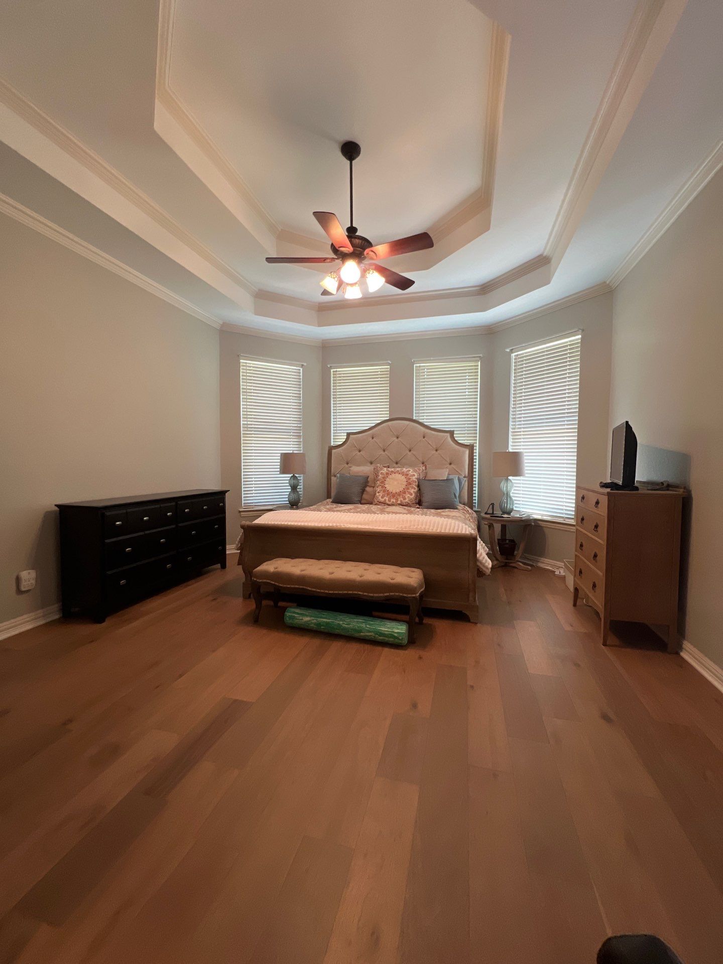 Wide-Plank Wood Flooring Replacement and Custom Herringbone Entryway by Simmons Floors 