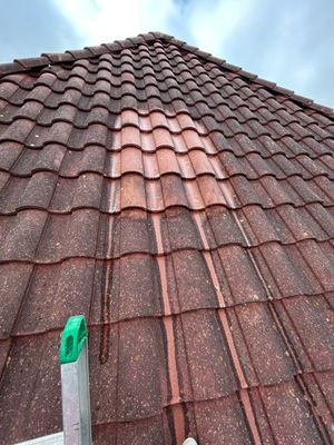 Tile Roof Wash Test Spot