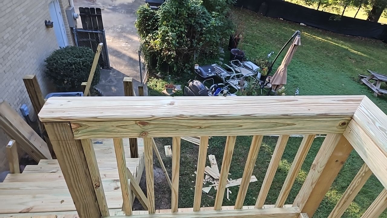Split Rail Trail - Deck Installation  by Pillar and Pine