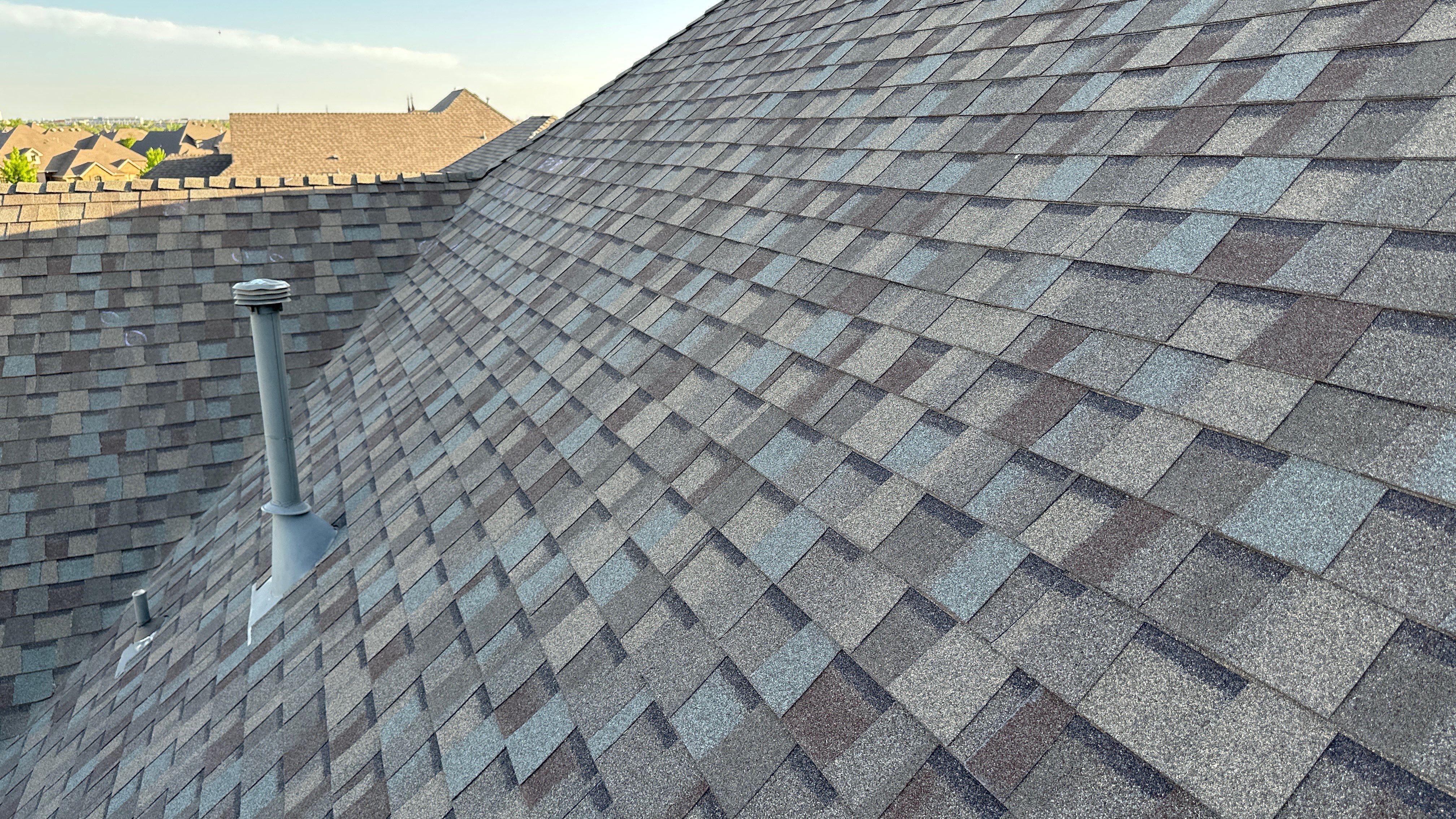 Reroof using GAF HDZ - Weathered Wood by Castillo Roofing