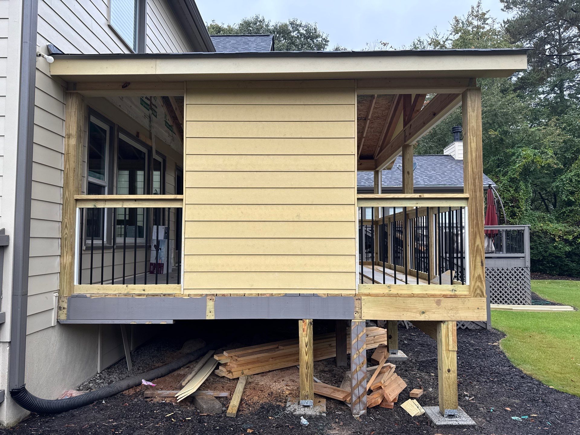 Custom Multi-Level Composite Deck and Screened-In Porch in Marietta by Swift Home Renovations