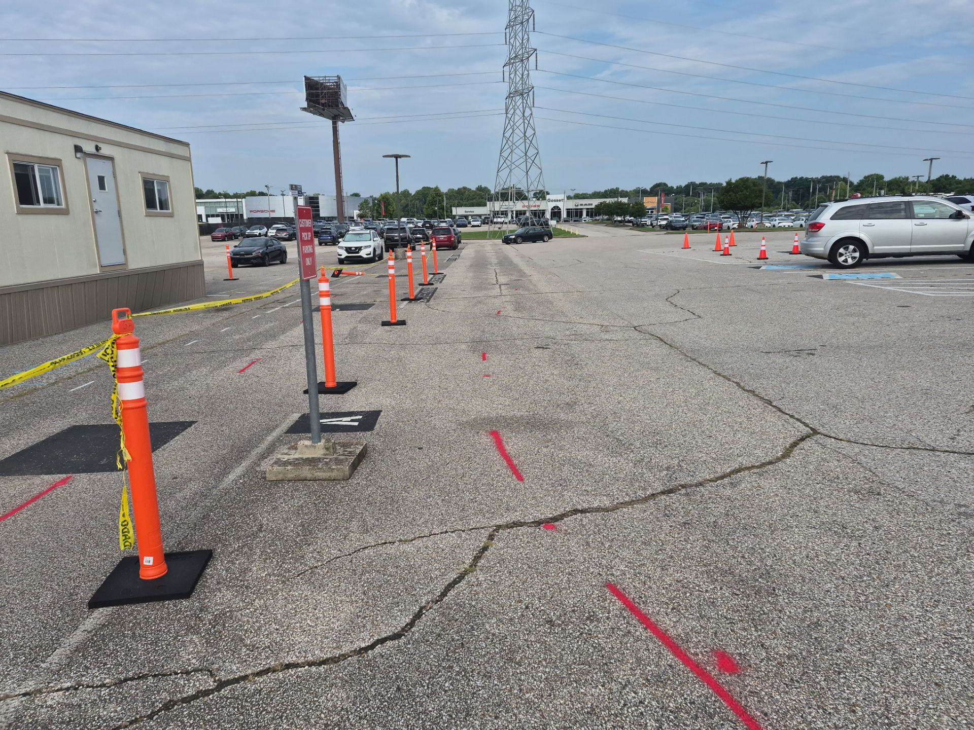 Underground Utility Locating and Mapping at Memphis Car Dealership by Alsip Locating Service, LLC