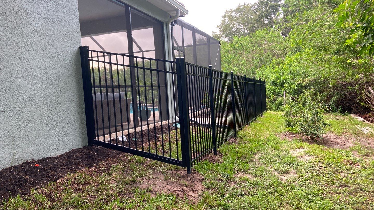 Sarasota, FL Aluminum Fence Installation using Black 3 Rail Aluminum Fence by Asap fence and gates, LLC